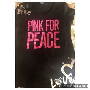 PINK VS black T-shirt- Large